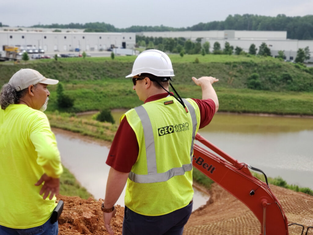 Geo-Hydro Engineers team at a project site.